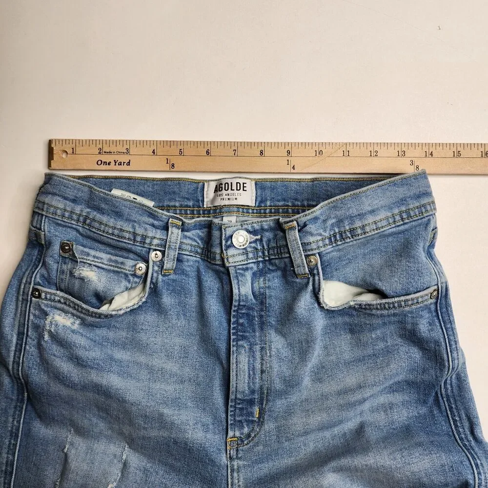 AGOLDE Roxanne Super‎ High Rise Distressed Jeans a051-812 Size 29